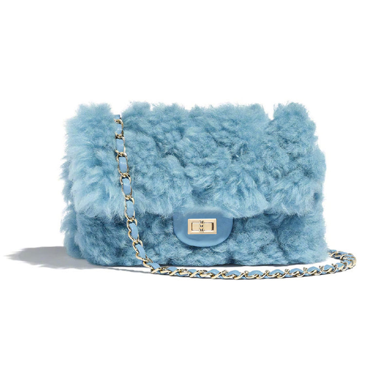 Fluffy Chain Crossbody Bag - Autumn Winter New Style