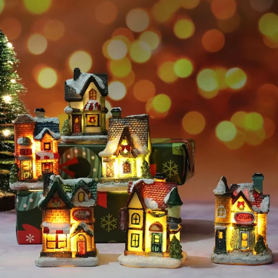 Magical Christmas Village – Light-Up Miniature Christmas Houses